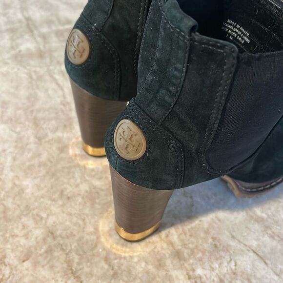 TORY BURCH Heeled Black Suede Boots - Picture 11 of 11